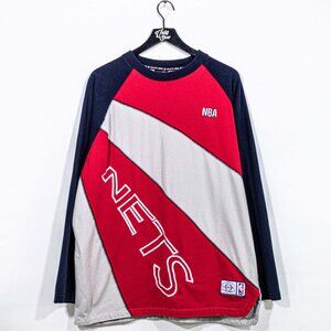 VTG New Jersey Nets UNK NBA Long Sleeve Shirt XXL Y2K Baggy Hip Hop Streetwear